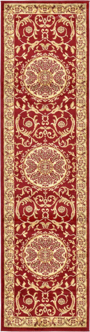 Red 2' 7 x 10' Versailles Runner Area Rug