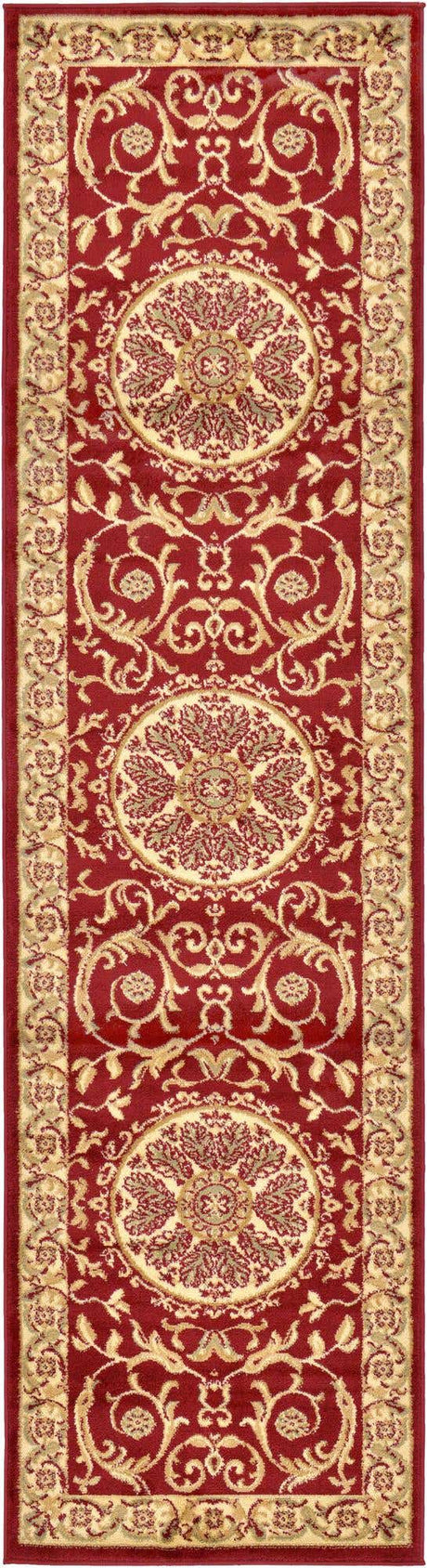 Red 2' 7 x 10' Versailles Runner Area Rug
