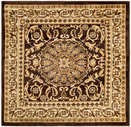 Brown 4' 1 x 4' 1 Versailles Square Area Rug