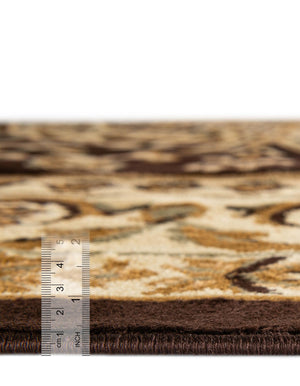 Brown 8' x 8' Versailles Round Rug