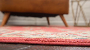 Red 6' 1 x 6' 1 Fars Round Rug