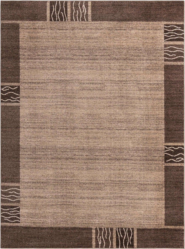Dark Beige 9' x 12' Del Mar Rectangle Area Rug 100% Polypropylene Easy Clean Stain Resistant Vivid Modern Carpet Mat for Home Decor Interior Designing for Sale at Rug Engine