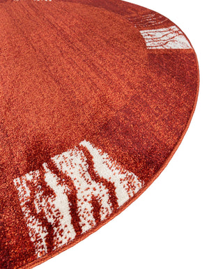 Terracotta 6' 1 x 6' 1 Del Mar Round Area Rug 100% Polypropylene Easy Clean Stain Resistant Vivid Modern Carpet Mat for Home Decor Interior Designing for Sale at Rug Engine