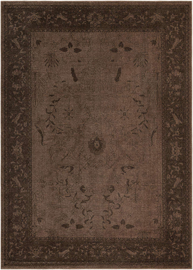 Brown 7' 10 x 11' La Jolla Rectangle Area Rug 100% Polypropylene Traditional Pattern Easy Clean Carpet for Living, Dining, Bedroom, Office for Sale at Rug Engine