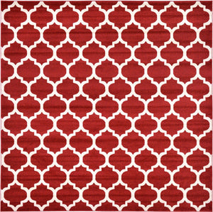 Dark Terracotta 10' x 10' Trellis Square Area Rug