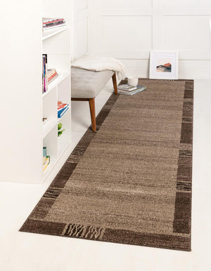 Dark Beige 2' x 6' 1 Del Mar Runner Area Rug 100% Polypropylene Easy Clean Stain Resistant Vivid Modern Carpet Mat for Home Decor Interior Designing for Sale at Rug Engine
