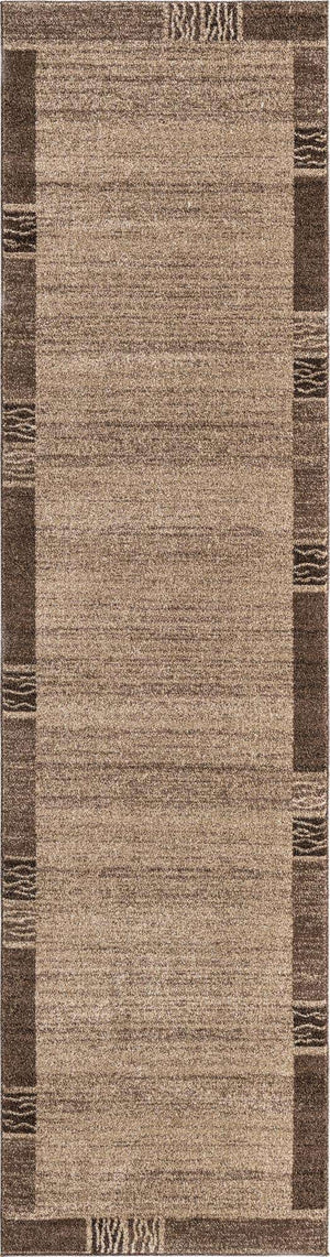 Dark Beige 2' 7 x 10' Del Mar Runner Area Rug 100% Polypropylene Easy Clean Stain Resistant Vivid Modern Carpet Mat for Home Decor Interior Designing for Sale at Rug Engine