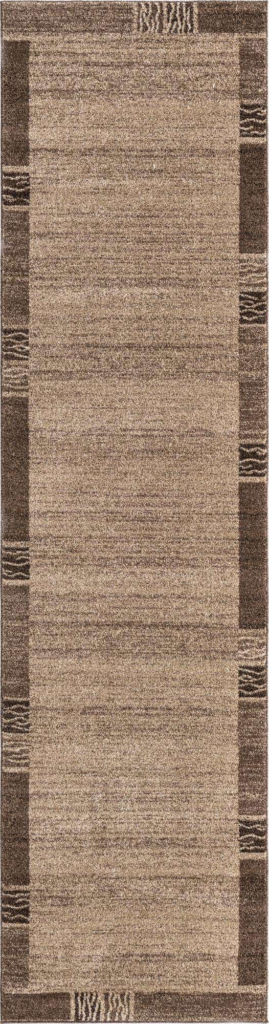 Dark Beige 2' 7 x 10' Del Mar Runner Area Rug 100% Polypropylene Easy Clean Stain Resistant Vivid Modern Carpet Mat for Home Decor Interior Designing for Sale at Rug Engine