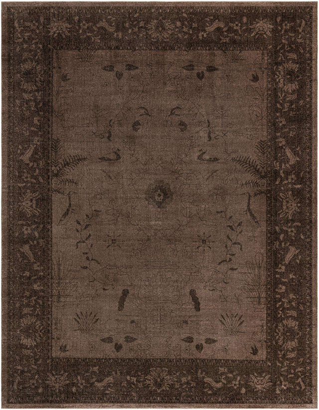 Brown 10' x 13' 1 La Jolla Rectangle Area Rug 100% Polypropylene Traditional Pattern Easy Clean Carpet for Living, Dining, Bedroom, Office for Sale at Rug Engine