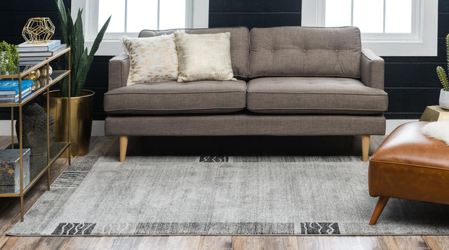 Light Gray 6' 1 x 9' Del Mar Rectangle Area Rug 100% Polypropylene Easy Clean Stain Resistant Vivid Modern Carpet Mat for Home Decor Interior Designing for Sale at Rug Engine