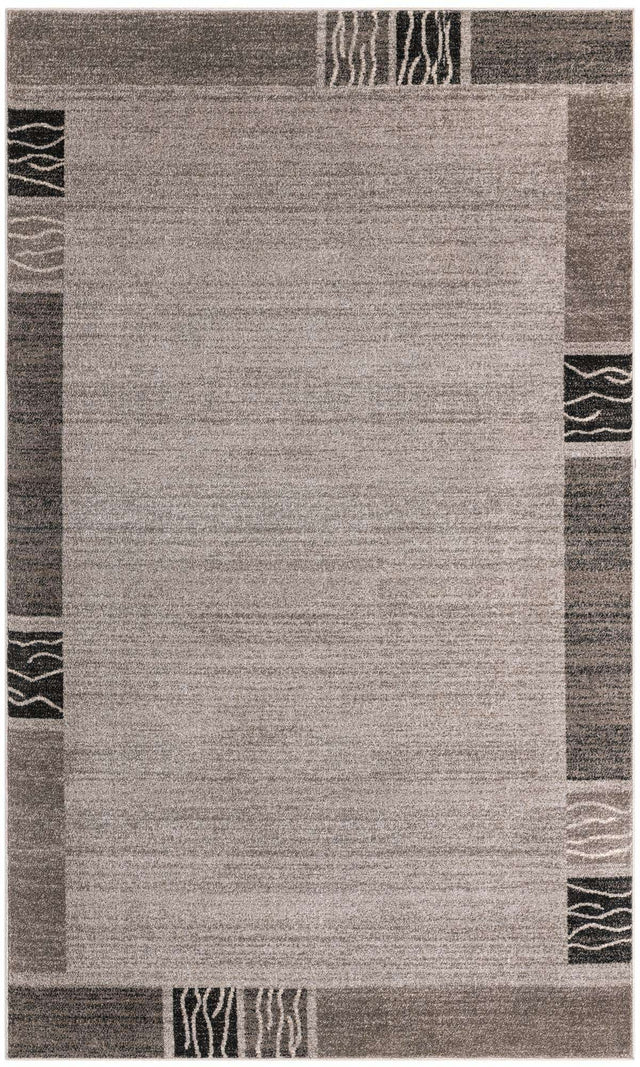 Light Gray 5' 3 x 8' Del Mar Rectangle Area Rug 100% Polypropylene Easy Clean Stain Resistant Vivid Modern Carpet Mat for Home Decor Interior Designing for Sale at Rug Engine