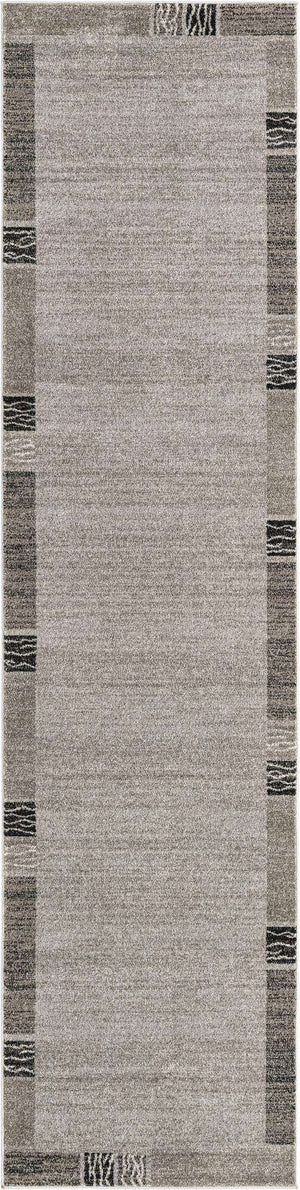 Light Gray 2' 7 x 10' Del Mar Runner Area Rug 100% Polypropylene Easy Clean Stain Resistant Vivid Modern Carpet Mat for Home Decor Interior Designing for Sale at Rug Engine