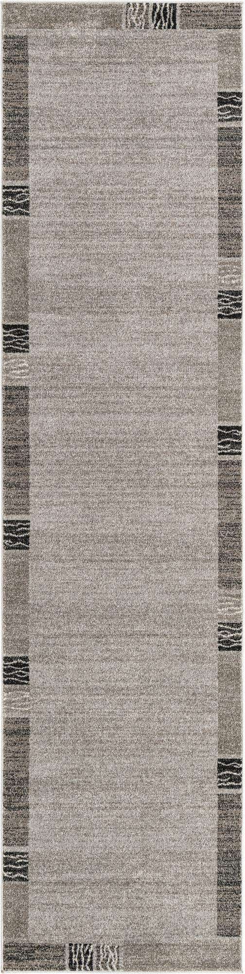 Light Gray 2' 7 x 10' Del Mar Runner Area Rug 100% Polypropylene Easy Clean Stain Resistant Vivid Modern Carpet Mat for Home Decor Interior Designing for Sale at Rug Engine
