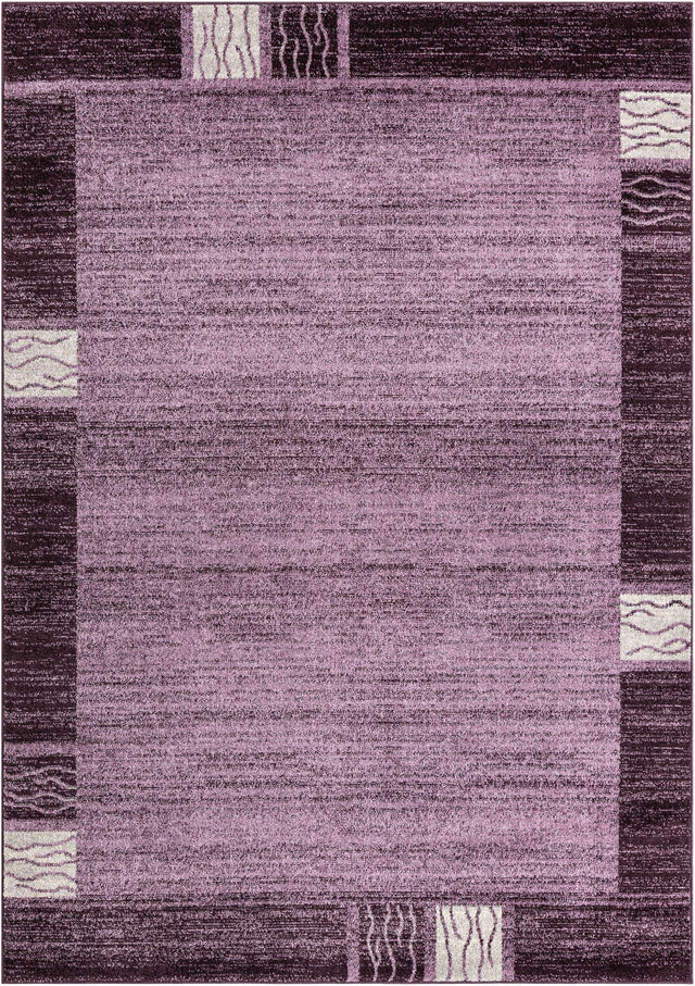 Violet 7' 1 x 10' Del Mar Rectangle Area Rug 100% Polypropylene Easy Clean Stain Resistant Vivid Modern Carpet Mat for Home Decor Interior Designing for Sale at Rug Engine