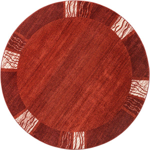 Terracotta 7' 10 x 7' 10 Del Mar Round Area Rug 100% Polypropylene Easy Clean Stain Resistant Vivid Modern Carpet Mat for Home Decor Interior Designing for Sale at Rug Engine