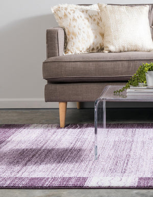 Violet 4' 1 x 6' 1 Del Mar Rectangle Area Rug 100% Polypropylene Easy Clean Stain Resistant Vivid Modern Carpet Mat for Home Decor Interior Designing for Sale at Rug Engine