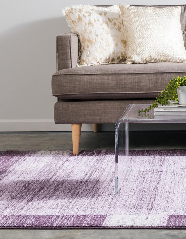 Violet 4' 1 x 6' 1 Del Mar Rectangle Area Rug 100% Polypropylene Easy Clean Stain Resistant Vivid Modern Carpet Mat for Home Decor Interior Designing for Sale at Rug Engine