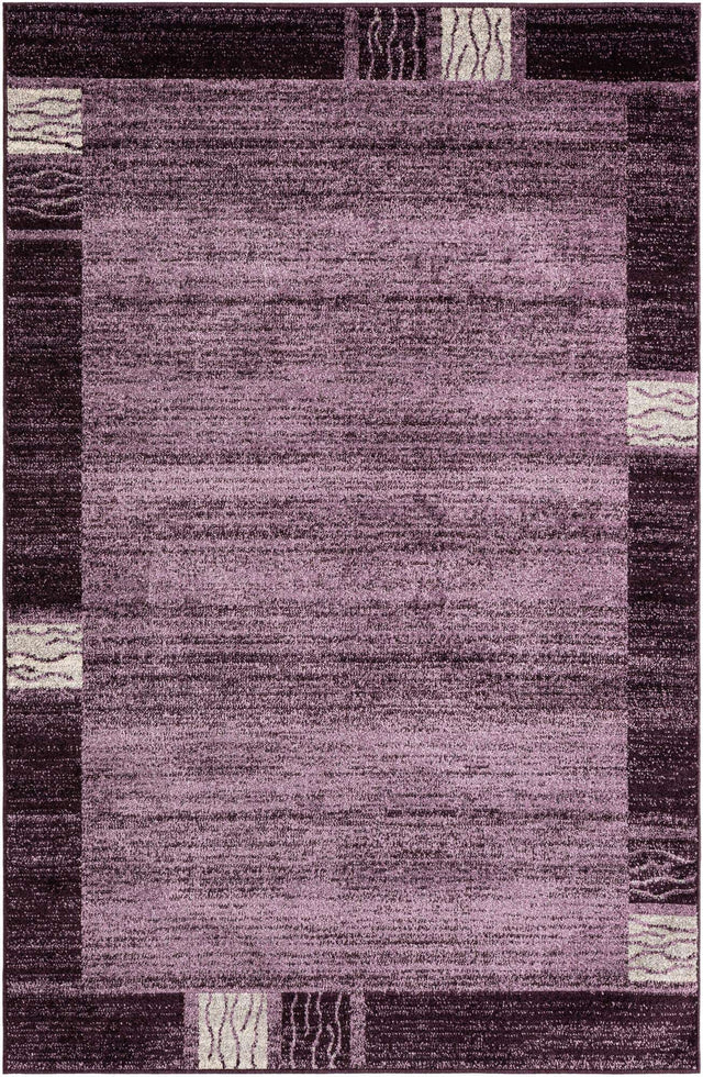 Violet 5' 3 x 8' Del Mar Rectangle Area Rug 100% Polypropylene Easy Clean Stain Resistant Vivid Modern Carpet Mat for Home Decor Interior Designing for Sale at Rug Engine