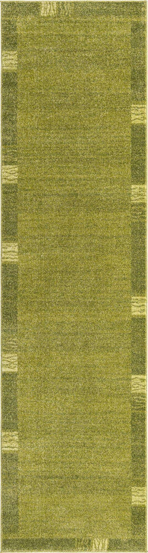 Light Green 2' 7 x 10' Del Mar Runner Area Rug 100% Polypropylene Easy Clean Stain Resistant Vivid Modern Carpet Mat for Home Decor Interior Designing for Sale at Rug Engine