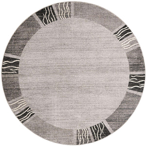 Light Gray 7' 10 x 7' 10 Del Mar Round Area Rug 100% Polypropylene Easy Clean Stain Resistant Vivid Modern Carpet Mat for Home Decor Interior Designing for Sale at Rug Engine