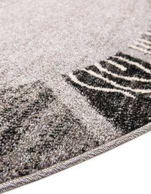Light Gray 6' 1 x 6' 1 Del Mar Round Area Rug 100% Polypropylene Easy Clean Stain Resistant Vivid Modern Carpet Mat for Home Decor Interior Designing for Sale at Rug Engine