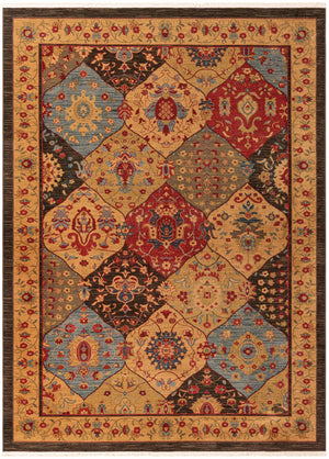 Multicolor 8' x 11' Edinburgh Rectangle Area Rug 100% Polypropylene Easy Clean With Cotton Backing Traditional Classic Design Carpet for Living, Dining Room, Office for Sale at Rug Engine