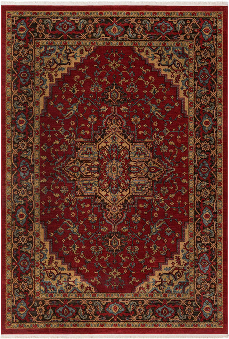 Red 7' 1 x 10' Sahand Rectangle Area Rug Affordable Easy Clean Traditional Design Durable Carpet for Home Interior Design Living Room Dining Office for Sale at Rug Engine