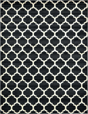 Black 10' x 13' 1 Trellis Rectangle Area Rug
