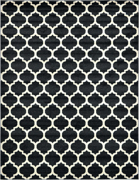 Black 10' x 13' 1 Trellis Rectangle Area Rug