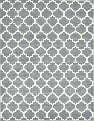 Dark Gray 10' x 13' 1 Trellis Rectangle Area Rug
