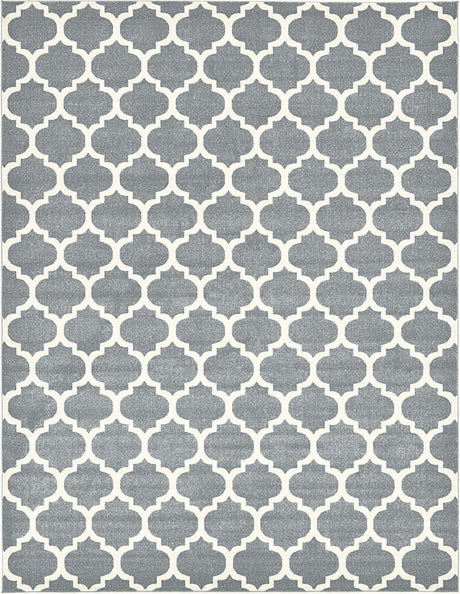 Dark Gray 10' x 13' 1 Trellis Rectangle Area Rug