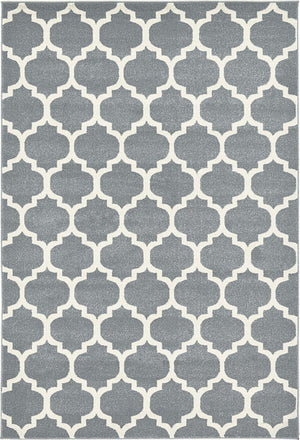 Dark Gray 6' 1 x 9' Trellis Rectangle Area Rug