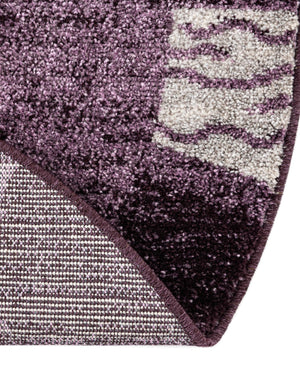 Violet 4' 1 x 4' 1 Del Mar Round Area Rug 100% Polypropylene Easy Clean Stain Resistant Vivid Modern Carpet Mat for Home Decor Interior Designing for Sale at Rug Engine