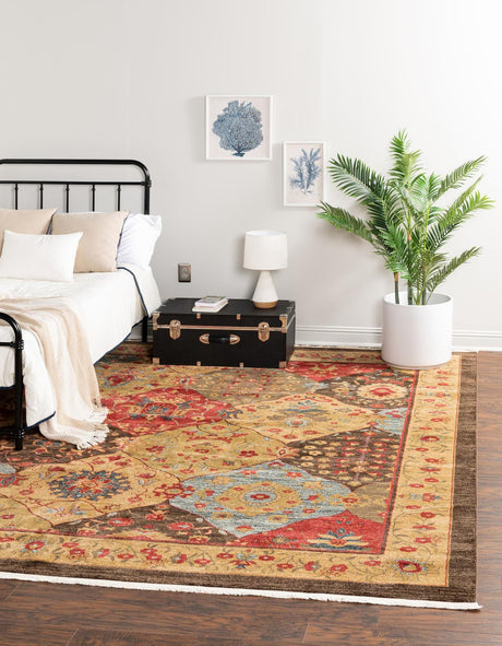 Multicolor 10' x 10' Edinburgh Square Area Rug 100% Polypropylene Easy Clean With Cotton Backing Traditional Classic Design Carpet for Living, Dining Room, Office for Sale at Rug Engine