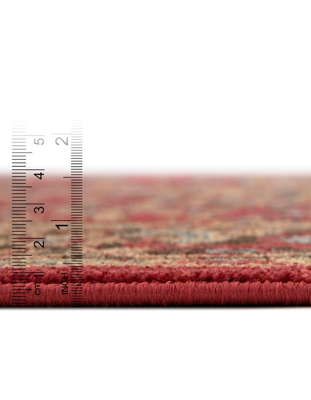 Red 5' 1 x 5' 1 Sahand Round Area Rug Affordable Easy Clean Traditional Design Durable Carpet for Home Interior Design Living Room Dining Office for Sale at Rug Engine