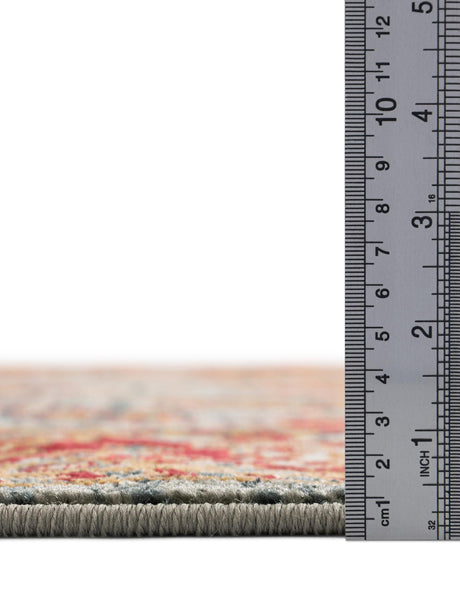 Light Blue 5' 1 x 5' 1 Sahand Round Area Rug Affordable Easy Clean Traditional Design Durable Carpet for Home Interior Design Living Room Dining Office for Sale at Rug Engine