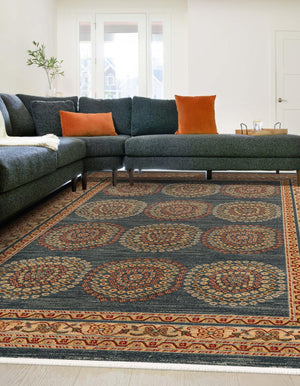 Blue 3' 3 x 5' 3 Fars Rectangle Rug