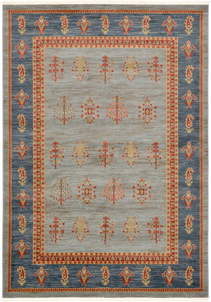 Light Blue 7' 1 x 10' Fars Rectangle Rug