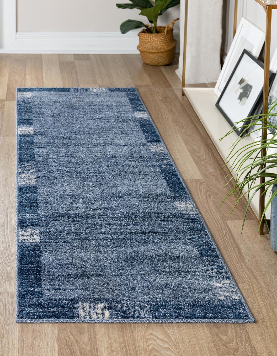Light Blue 2' x 6' 1 Del Mar Runner Area Rug 100% Polypropylene Easy Clean Stain Resistant Vivid Modern Carpet Mat for Home Decor Interior Designing for Sale at Rug Engine