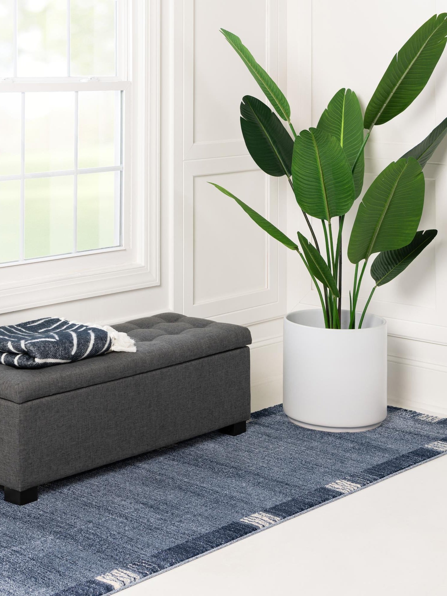 Light Blue 2' x 8' Del Mar Runner Area Rug 100% Polypropylene Easy Clean Stain Resistant Vivid Modern Carpet Mat for Home Decor Interior Designing for Sale at Rug Engine