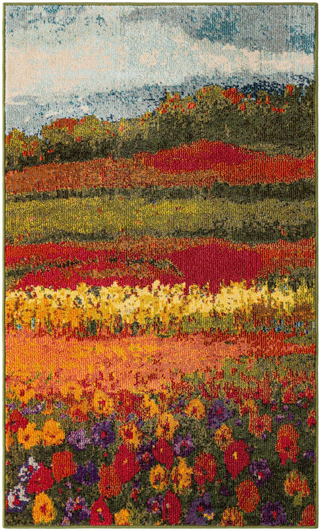 Multicolor 3' 3 x 5' 3 Estrella Rectangle Rug