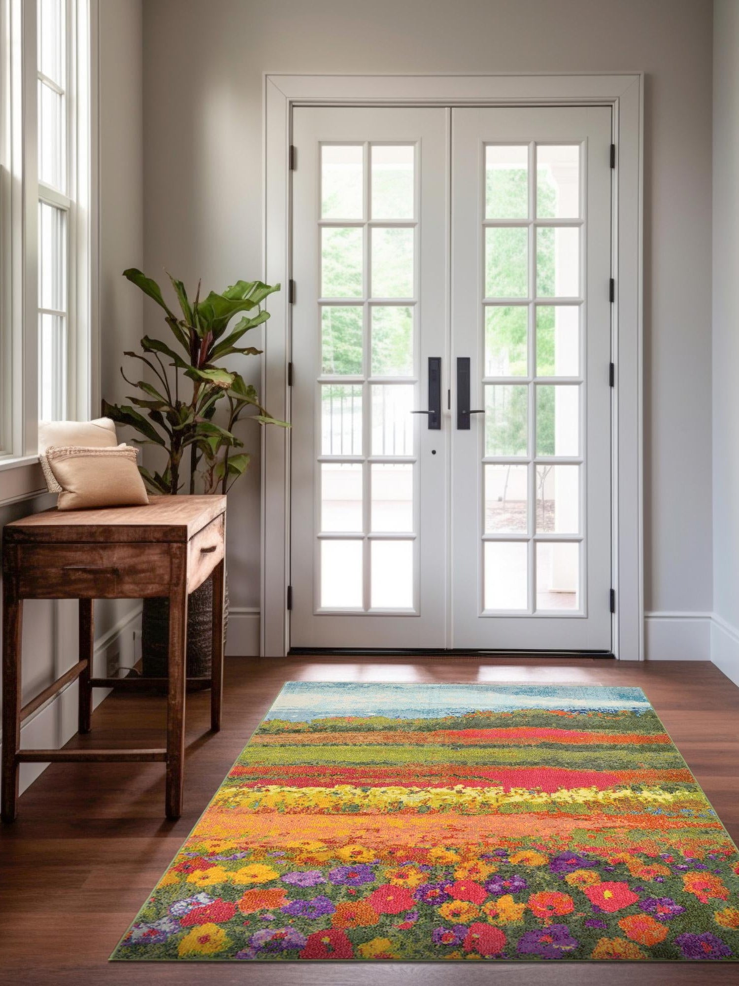 Multicolor 3' 3 x 5' 3 Estrella Rectangle Area Rug 100% Polypropylene Non-Shedding Stain Resistant Carpet Colorful Modern Abstract Design Easy Clean for Home Decor for Sale at Rug Engine