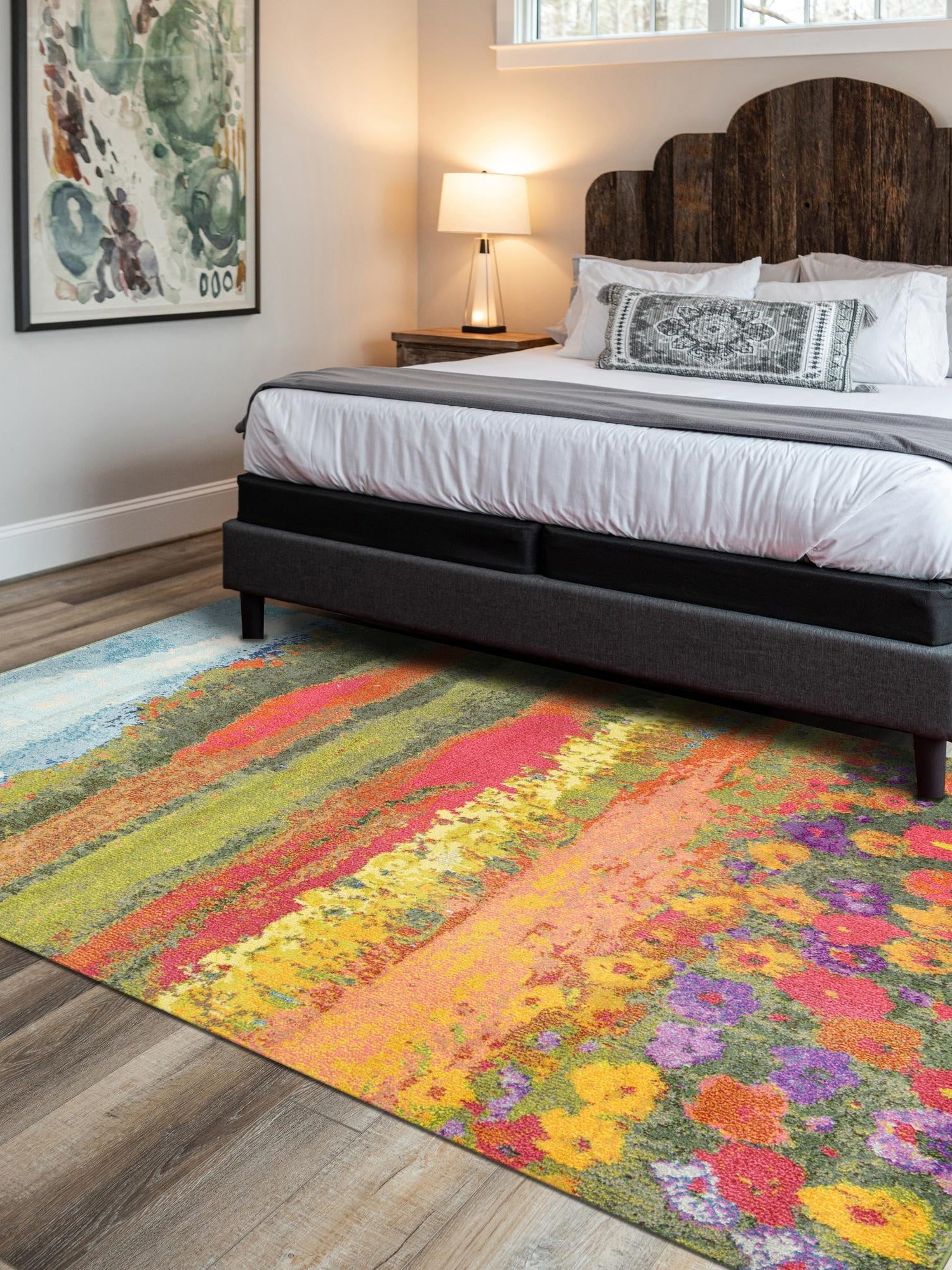 Multicolor 3' 3 x 5' 3 Estrella Rectangle Area Rug 100% Polypropylene Non-Shedding Stain Resistant Carpet Colorful Modern Abstract Design Easy Clean for Home Decor for Sale at Rug Engine