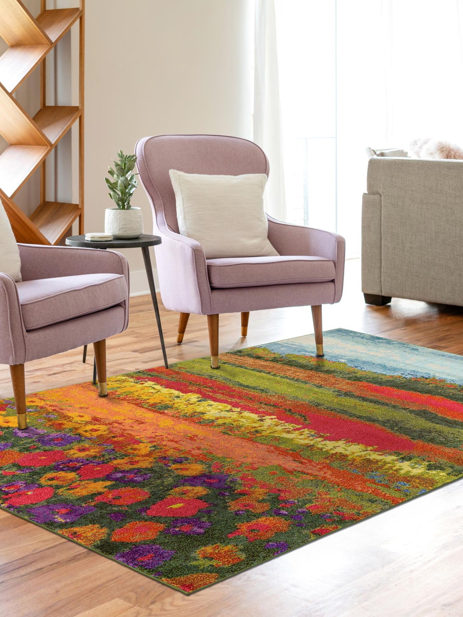 Multicolor 9' x 12' 2 Estrella Rectangle Area Rug 100% Polypropylene Non-Shedding Stain Resistant Carpet Colorful Modern Abstract Design Easy Clean for Home Decor for Sale at Rug Engine