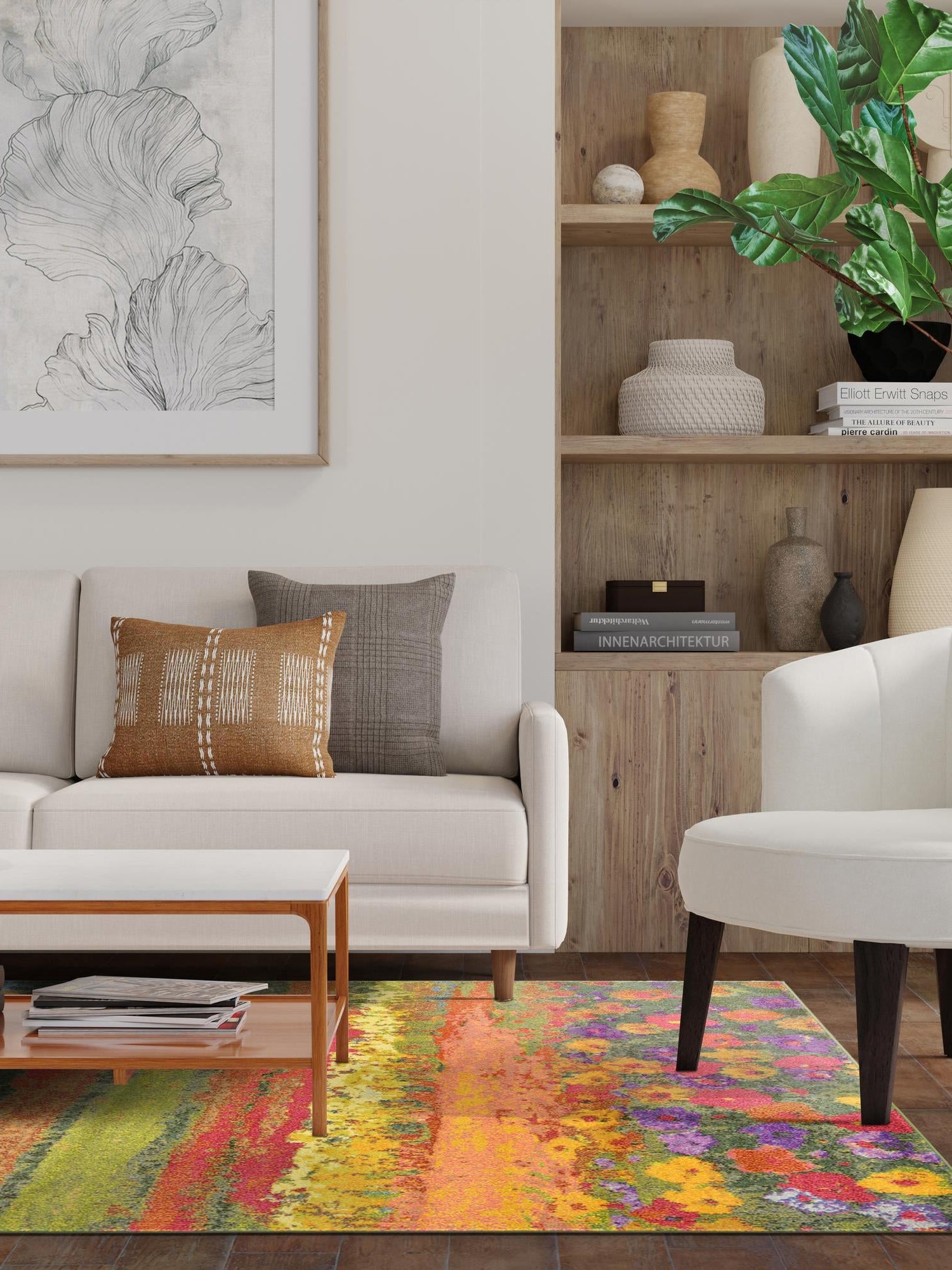 Multicolor 10' 6 x 16' 5 Estrella Rectangle Area Rug 100% Polypropylene Non-Shedding Stain Resistant Carpet Colorful Modern Abstract Design Easy Clean for Home Decor for Sale at Rug Engine