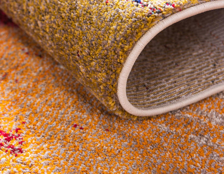 Orange 5' 1 x 8' Estrella Rectangle Area Rug 100% Polypropylene Non-Shedding Stain Resistant Carpet Colorful Modern Abstract Design Easy Clean for Home Decor for Sale at Rug Engine