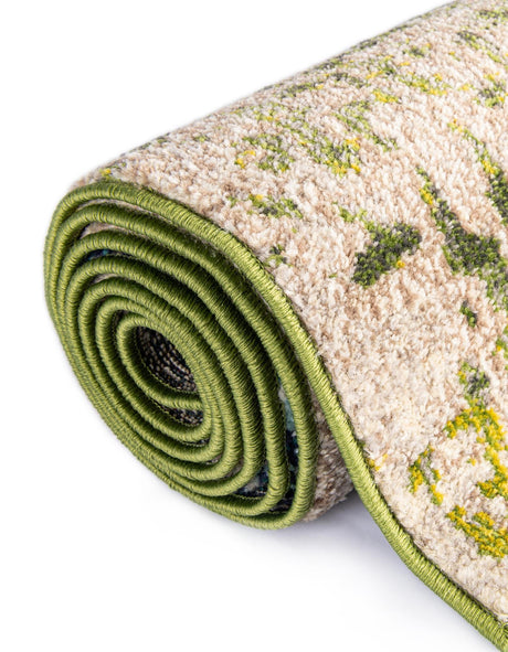 Blue 4' 1 x 4' 1 Estrella Round Area Rug 100% Polypropylene Non-Shedding Stain Resistant Carpet Colorful Modern Abstract Design Easy Clean for Home Decor for Sale at Rug Engine