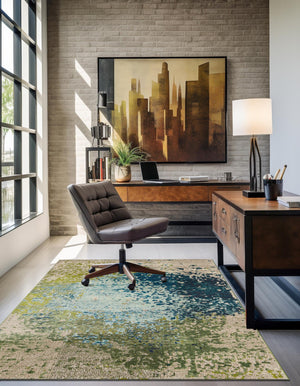 Blue 9' x 12' 2 Estrella Rectangle Rug