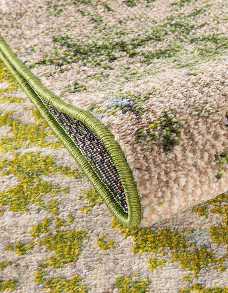 Blue 6' 1 x 9' Estrella Rectangle Area Rug 100% Polypropylene Non-Shedding Stain Resistant Carpet Colorful Modern Abstract Design Easy Clean for Home Decor for Sale at Rug Engine