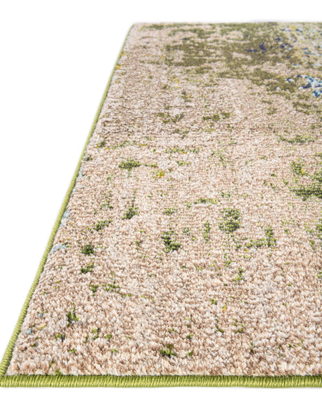 Blue 6' 1 x 9' Estrella Rectangle Area Rug 100% Polypropylene Non-Shedding Stain Resistant Carpet Colorful Modern Abstract Design Easy Clean for Home Decor for Sale at Rug Engine